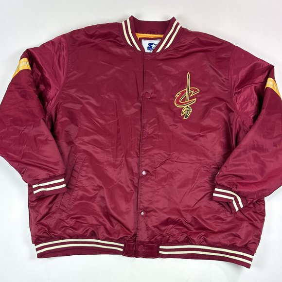 STARTER Other - Cleveland Cavaliers Starter Mens 6XL Legacy Vintage Satin Bomber Varsity Jacket